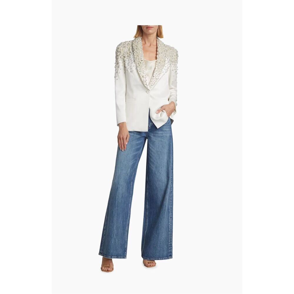 Alice + Olivia White Embellished Blazer - Picture 2 of 15